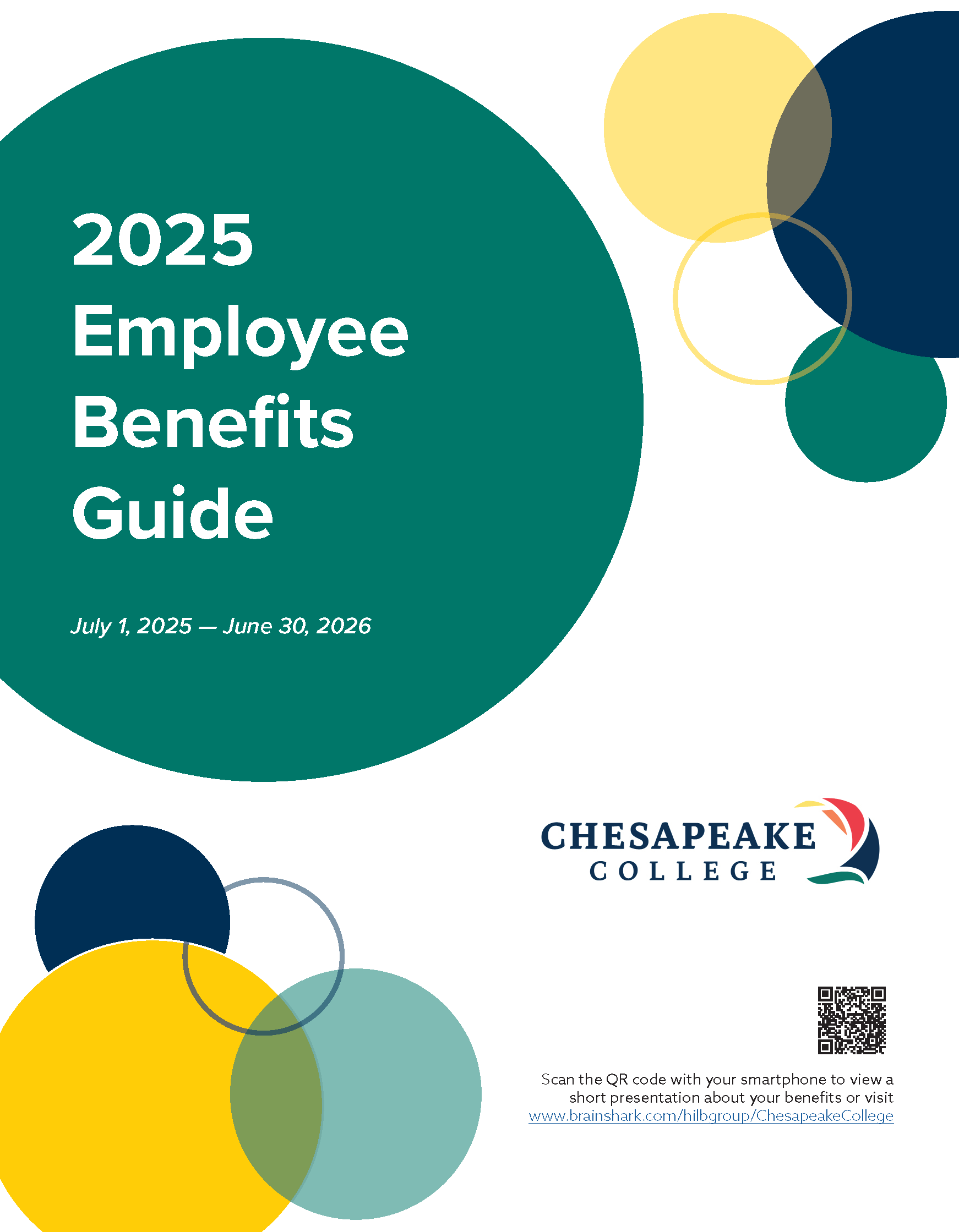 Chesapeake College Benefits Guide 2025-26 cover