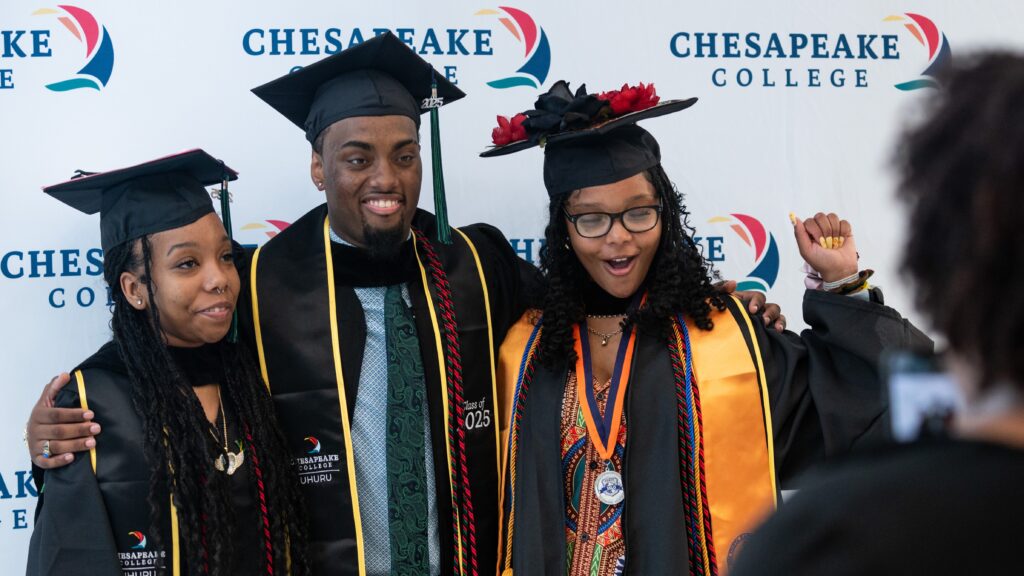 two African American Studies Certificate program graduates at commencement