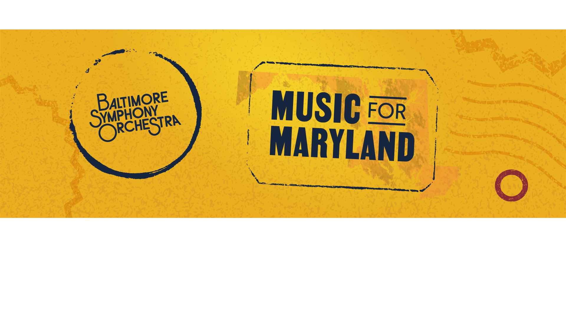 Baltimore Symphony Orchestra graphic with text BSO Music for Maryland